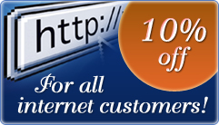 10% off for all internet customers