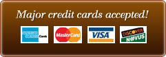 major credit cards accepted 